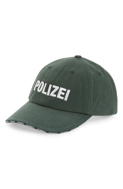 Vetements Accessories POLIZEI BASEBALL CAP - GREEN