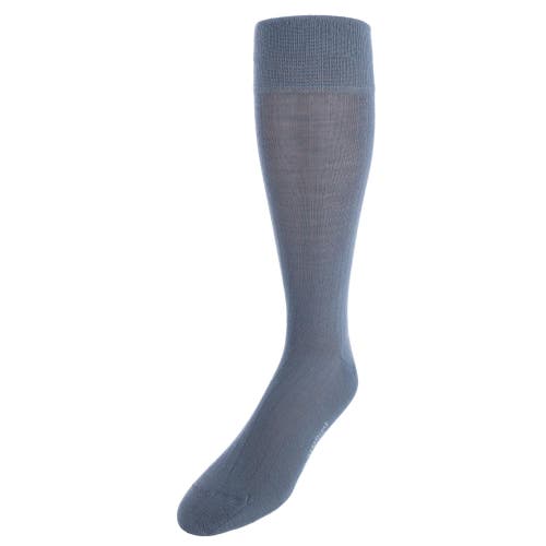 Shop Trafalgar Sutton Fine Merino Wool Solid Color Ribbed Socks In Grey