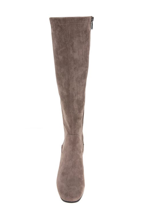 Reaction Kenneth Cole Rida Stretch Knee High Boot In Shitake Micro