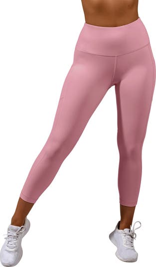 90 Degree By Reflex High Waist Capri pants Pink Large Yoga