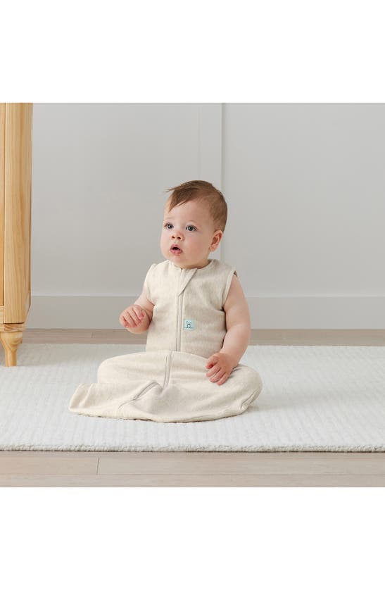 Shop Ergopouch 0.2 Tog Organic Cotton Wearable Blanket In Oatmeal Marle