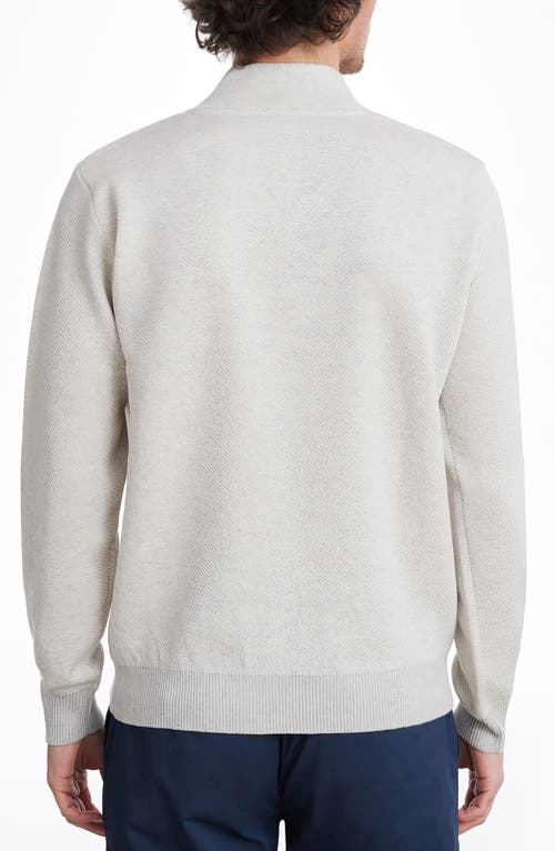 Shop Emanuel Berg Jacquard Wool Half Zip Sweater In Grey