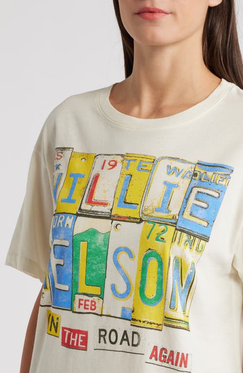 Shop Daydreamer Willie Nelson Cotton Graphic T-shirt In Stone Vintage