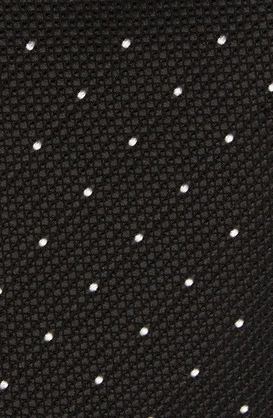 Shop Hugo Boss Dot Print Silk Blend Tie In Black