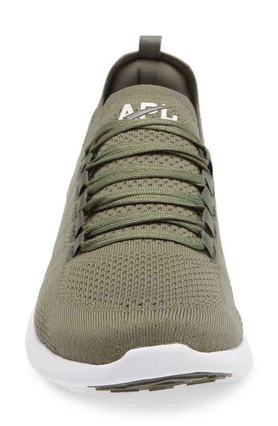 Apl Athletic Propulsion Labs Techloom Breeze Knit Running Shoe In Green/ Green/ White