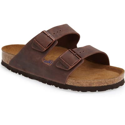 Birkenstock Arizona Soft Slide Sandal,7.5 - Brown
