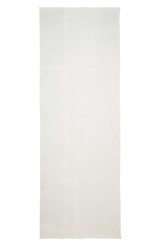 Shop Jane Carr The Crystal Cashmere Scarf In White