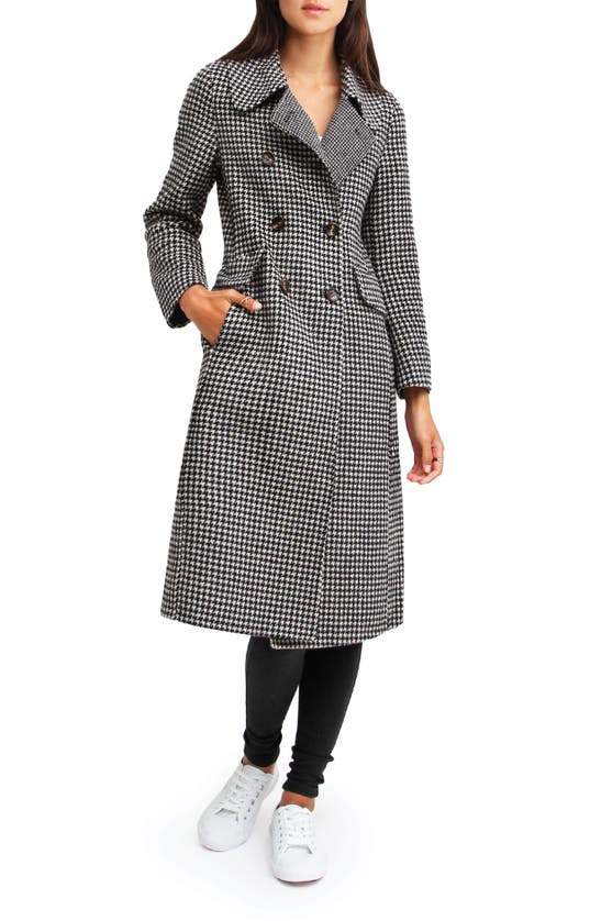 Belle & Bloom Save My Love Wool Coat In Black/white
