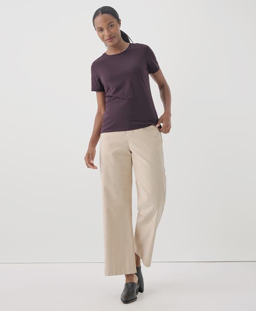 Pact Organic Cotton Softspun Crew Neck Tee In Plum