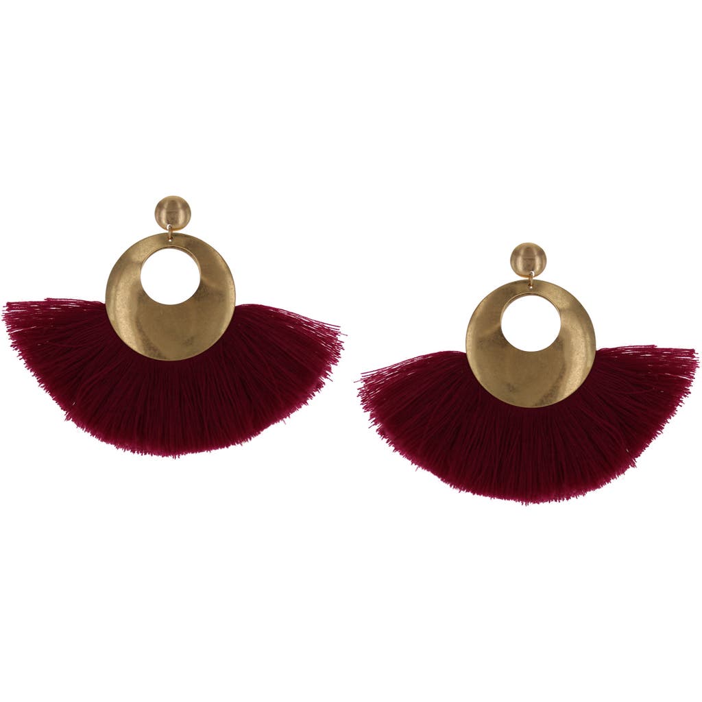 Olivia Welles Alba Tassel Drop Earrings In Gold