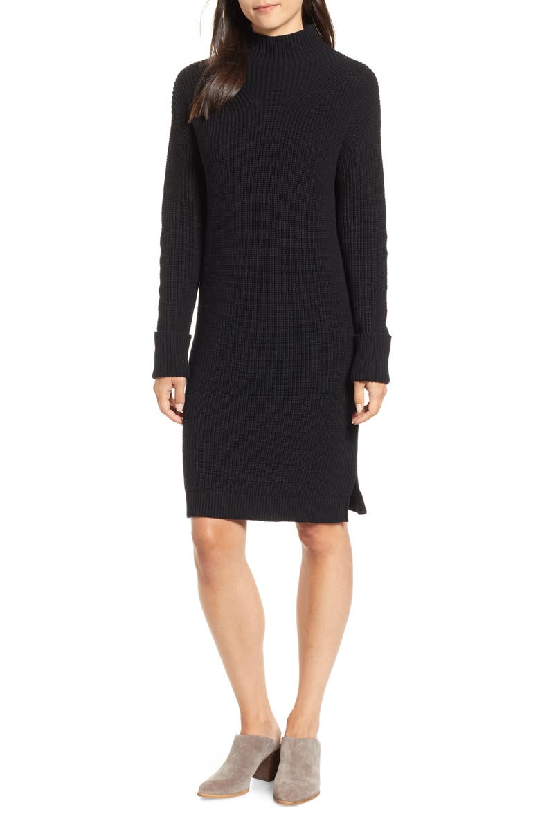 Caslon<sup>®</sup> Ribbed Sweater Dress, Main, color, 