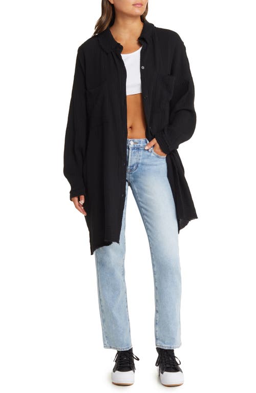 Lala Made Me Do It Oversize Shirt in Black