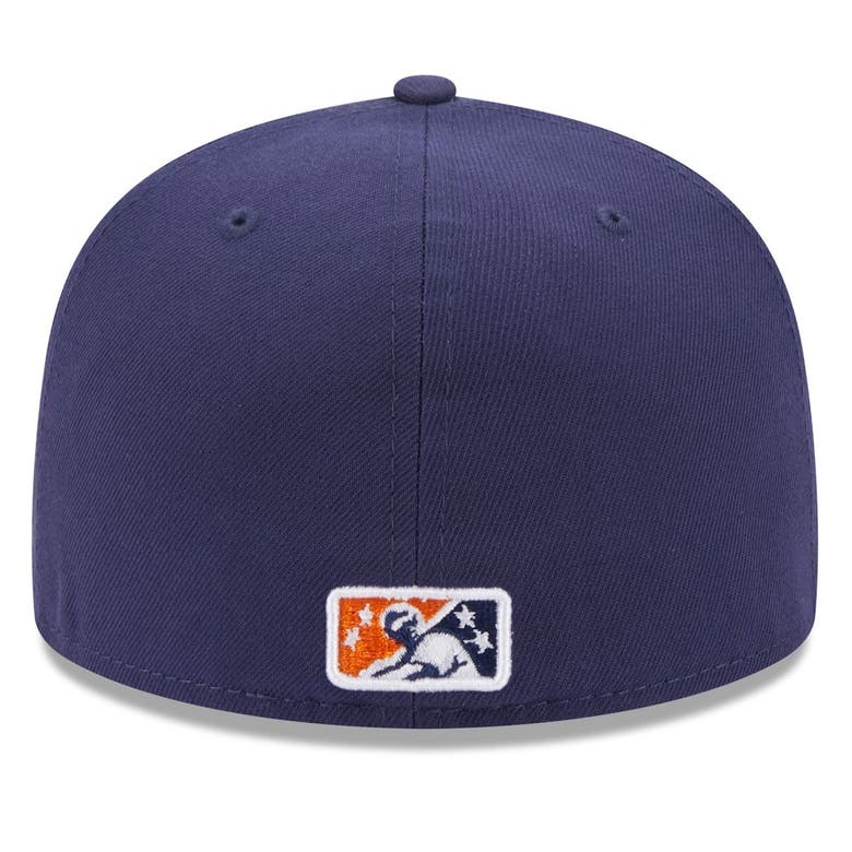 Shop New Era Navy Montgomery Biscuits Authentic Collection Alternate Logo 59fifty Fitted Hat