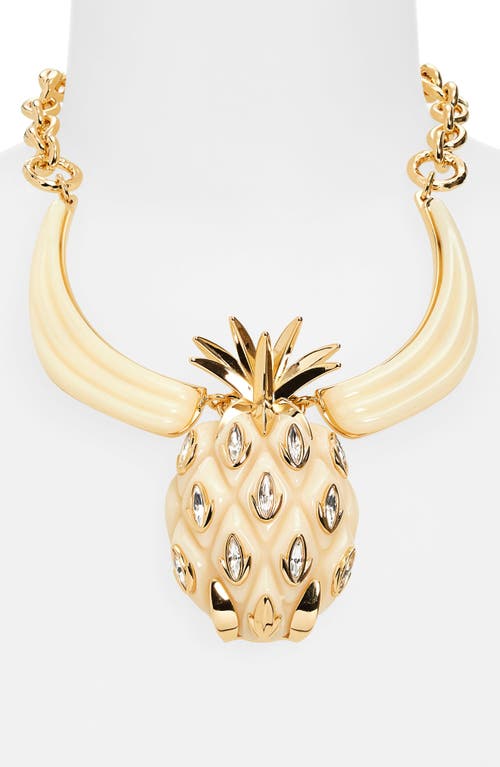 Shop Chloé Pineapple Statement Necklace In Sweet Ivory