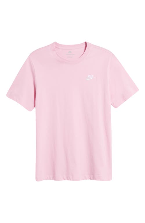 Shop Nike Sportswear Club Crew Neck T-shirt In Pink Rise