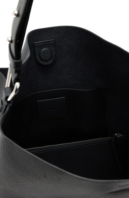Allsaints Captain N/s Leather Shoulder Bag In Black