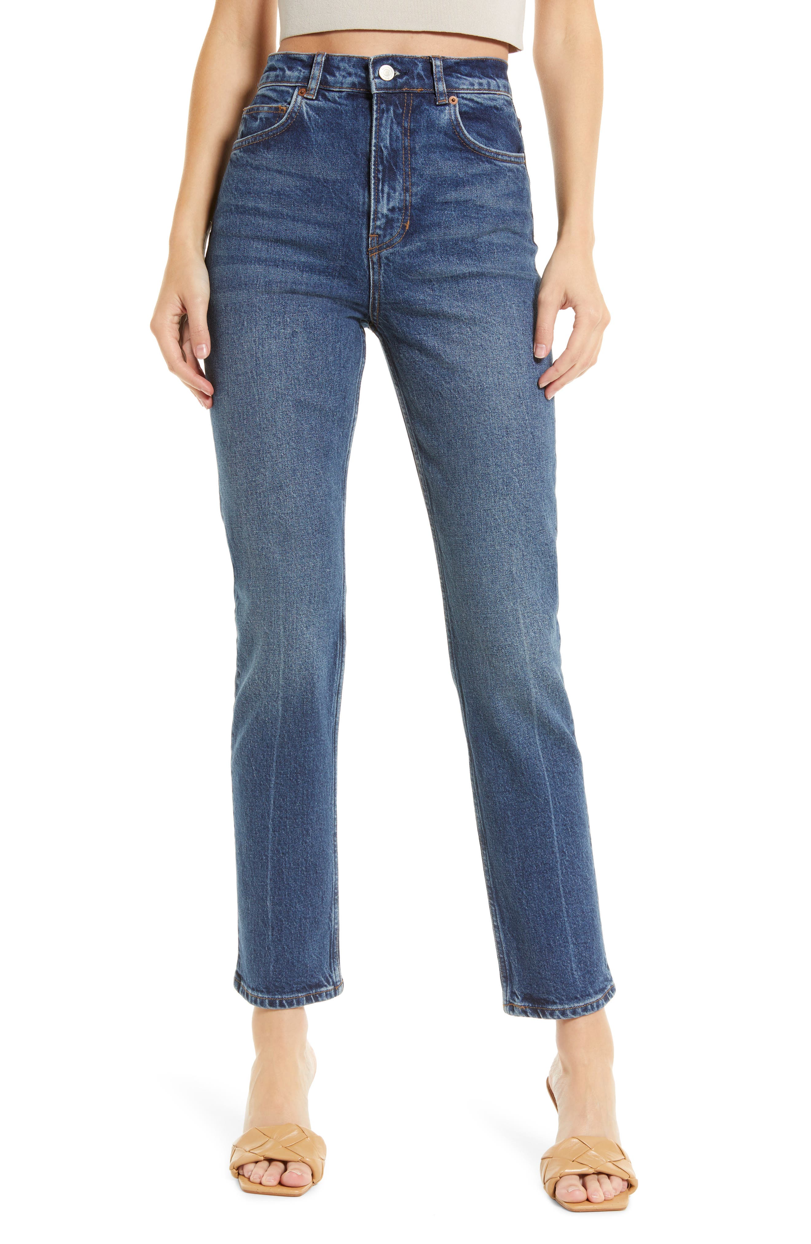 Reformation Liza High Waist Straight Leg Jeans in Icarian at Nordstrom, Size 26
