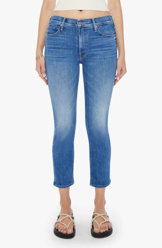 Shop Mother The Dazzler Mid Rise Ankle Straight Leg Jeans In Different Strokes