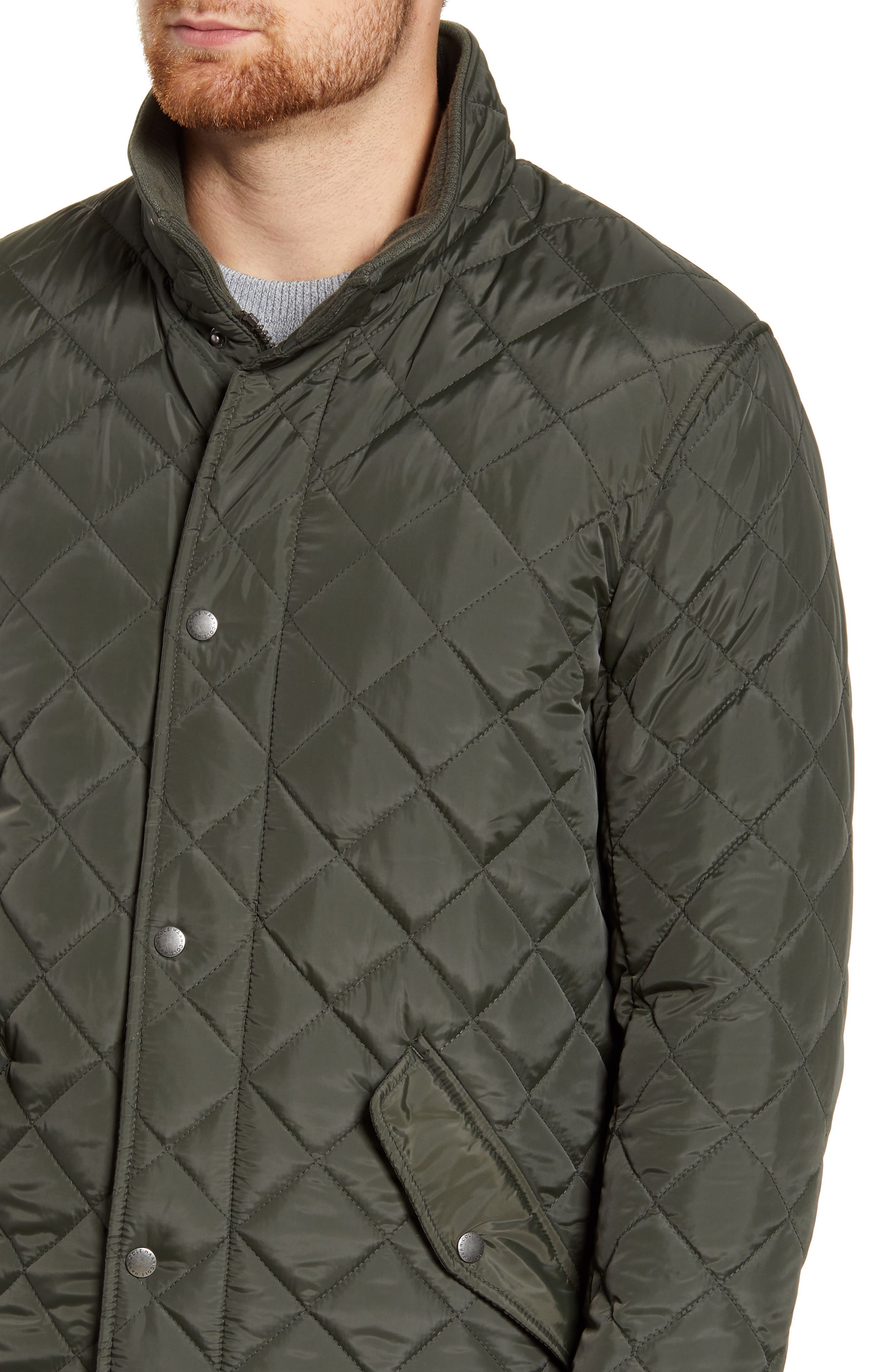 dark green quilted jacket
