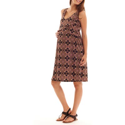 Everly Grey Pia Print Maternity/nursing Dress