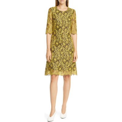 Hugo Kirelia Lace Cocktail Dress, Yellow