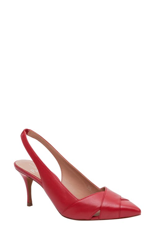 Nelly Pointed Toe Slingback Pump in Red