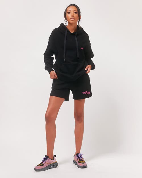 Shop Rebody Active Infinite Passions Hoodie In Metropolis Black/fuschia