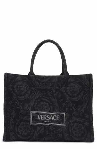 La Medusa cotton canvas tote bag in black - Versace