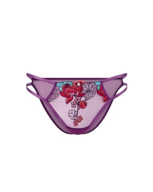 Adore Me Jayda Brazilian Panties In Floral Purple