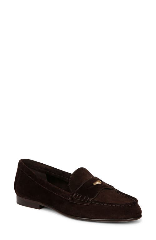 Shop Veronica Beard Penny Loafer In Espresso-ti