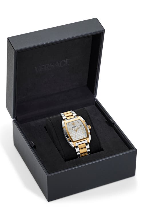 Shop Versace Dominus Two-tone Bracelet Watch, 44mm X 36mm In Two Tone