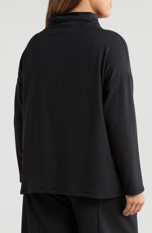 Shop Eileen Fisher Mock Neck Top In Black