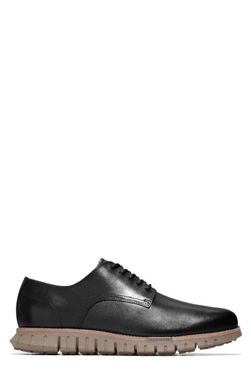 Shop Cole Haan Zerogrand Remastered Plain Toe Derby In Black/ch Irish Coffee