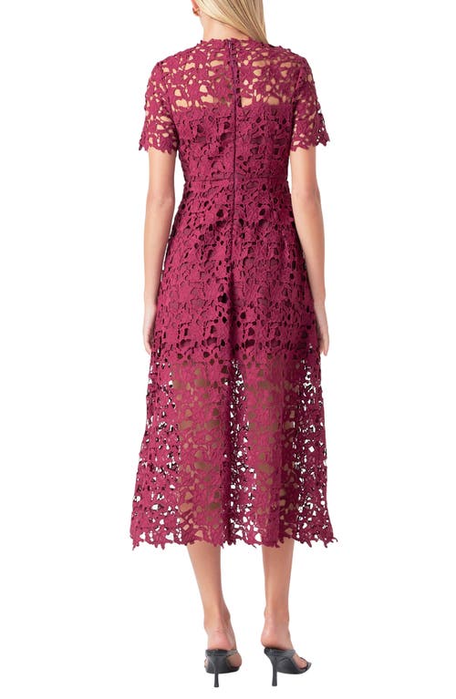 ENDLESS ROSE ENDLESS ROSE ALLOVER LACE MIDI DRESS 