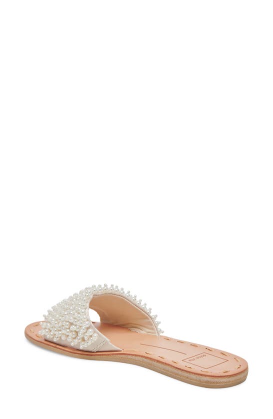 Shop Dolce Vita Dalon Imitation Pearl Slide Sandal In Vanilla Pearls