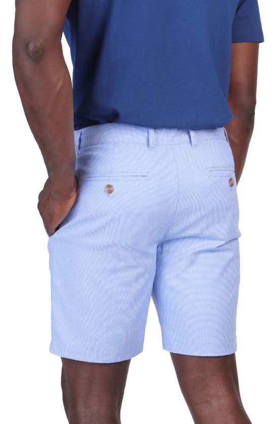 Shop Tailorbyrd Textured Dobby Chino Shorts In Blue Byrd