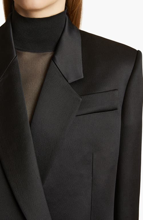 Shop Khaite Willow Satin Blazer In Black