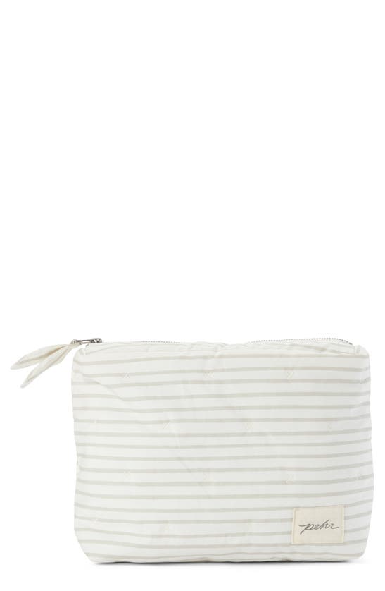 Shop Pehr Water Resistant Coated Organic Cotton Pouch In Pebble