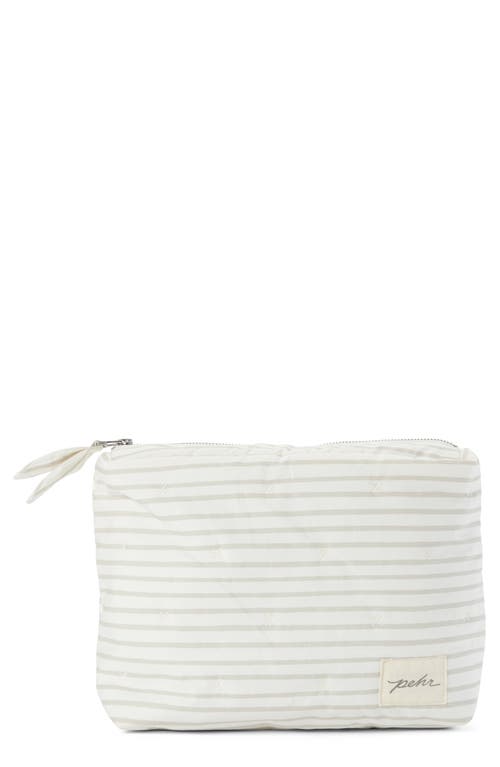 Water Resistant Coated Organic Cotton Pouch in Pebble