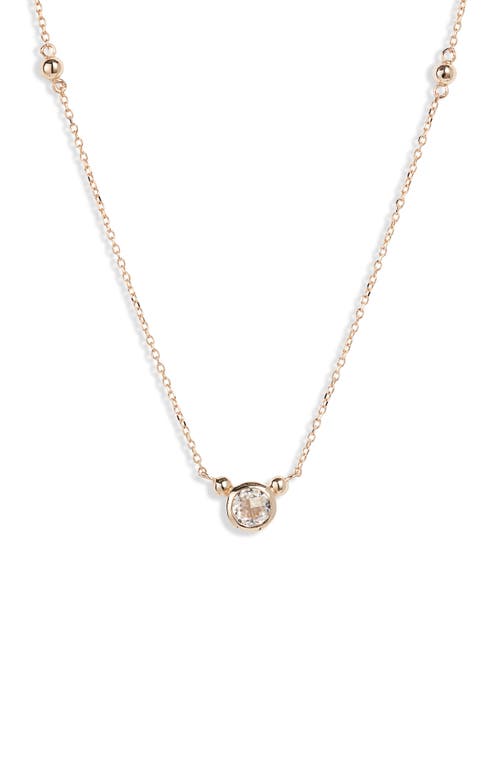 Anzie Bonheur Pendant Necklace In Yellow Gold/white