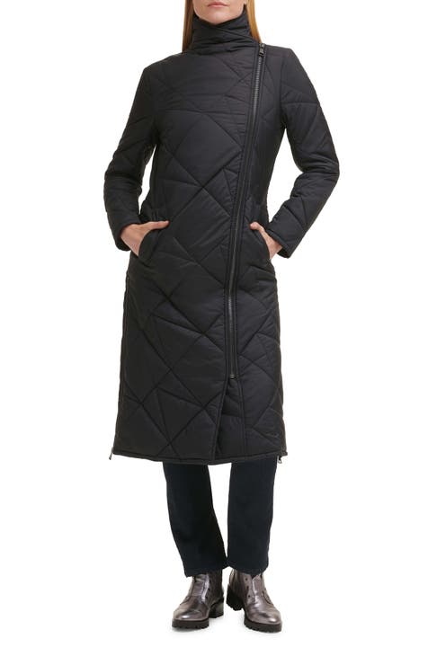 Asymmetrical Hem Black wool Coat , womens winter outerwear 0703#