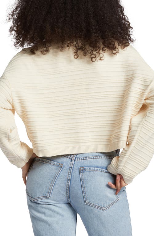 Shop Billabong Chasing Light Crewneck Crop Sweater In White Cap