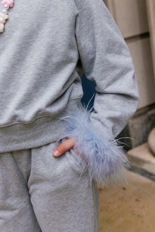 Lola + The Boys Feather Athletic Set In Grey