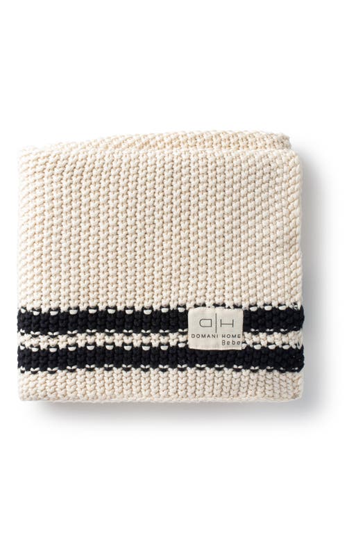 Shop Domani Home Marici Baby Blanket In Natural/black