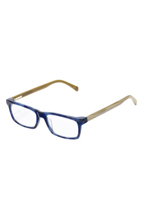 Shop Eyebobs Number Crunchers 54mm Rectangular Reading Glasses In Medium Blue/clear