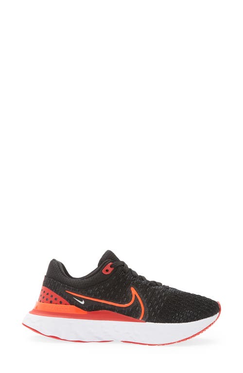 Shop Nike React Infinity Flyknit Running Shoe In Black/bright Crimson/red