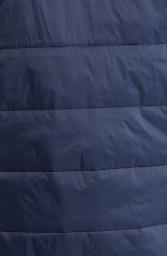 Shop Vans Prospect Mte-1 Colorblock Hooded Puffer Jacket In Oatmeal-dress Blues