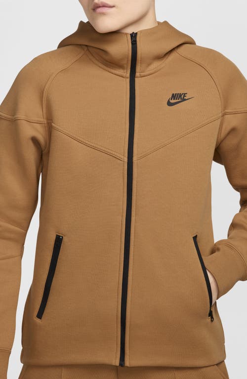 Shop Nike Sportswear Tech Fleece Windrunner Zip Hoodie In Flax/black