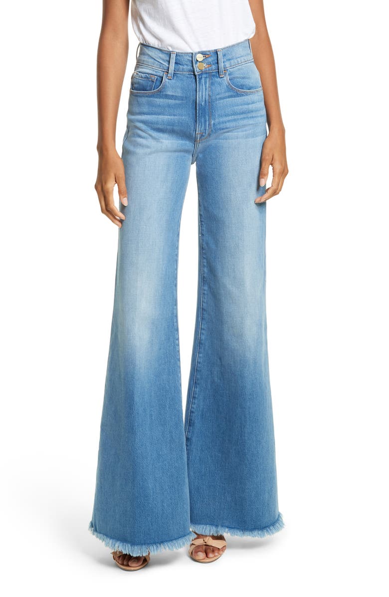 FRAME Le Palazzo High Waist Raw Edge Jeans (Opus) | Nordstrom