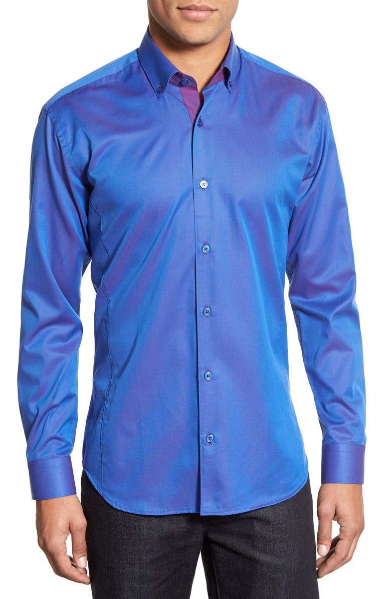 Maceoo Contemporary Fit Iridescent Sport Shirt | Nordstrom